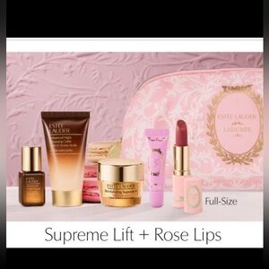 Estee Lauder x Laduree 6-pc Supreme Lift + Rose Lips Travel Gift Set